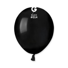 Латексна кулька Gemar чорна (014) пастель 5" (12,5см) 100шт.