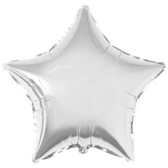 Фольгована кулька "Зірка" срібна металік Flexmetal 18"(45см) 1шт.