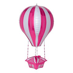 Фольгована кулька фігура Pinan "Повітряна куля" рожева 87х27 см. в уп. (1шт.)