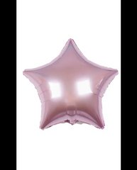 Фольгована кулька "Зірка" ніжно-рожева металік 18"(45см) 1шт.