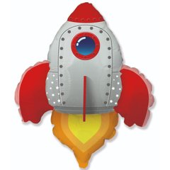 Фольгована кулька фігура "Ракета червона" Flexmetal 95х75 см. (1шт.)