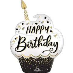 Фольгована кулька фігура "Кекс Happy Birthday" Anagram 55х73 см. (1шт)