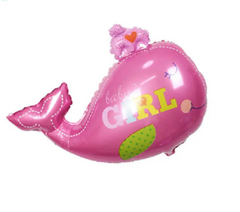 Фольгована кулька фігура Pinan "Кит baby girl" рожева 63х83 см. в уп. (1шт.)