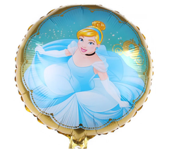 Фольгована кулька круг "Принцеса в блакитному" 18"(45см) 1шт.