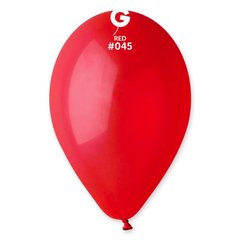 Латексна кулька Gemar червона(045) пастель 10"(25см) 100шт.
