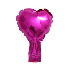 Фольгована кулька Pinan "Серце" малинова металік 5"(12см) 1шт.