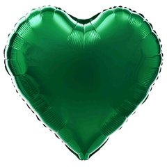 Фольгована куля 18' Pinan, 003 зелений, металік, серце 44 см