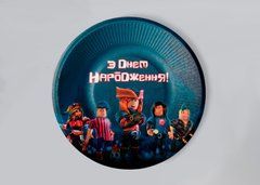 Паперові тарілки "Герої гри" кольорові 6 шт. (18см.)