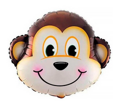 Фольгована кулька фігура Pinan "Голова мавпи MAXI" 76х84 см. в уп. (1шт.)