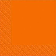 Серветки паперові тришарові оранжевого кольору 33х33см (18шт.) в уп.