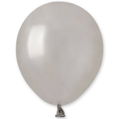 Латексна кулька Gemar срібна (038) металік 5" (12,5 см.) 100шт.