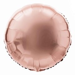 Фольгированный шар 18’ Pinan, 012 розовое золото, металлик, круг 44 см