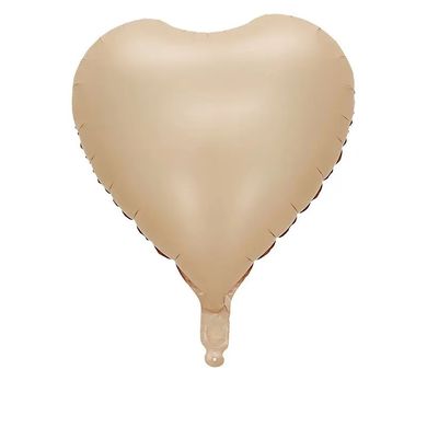 Фольгована кулька "Серце" карамель сатин 18"(45см) 1шт.
