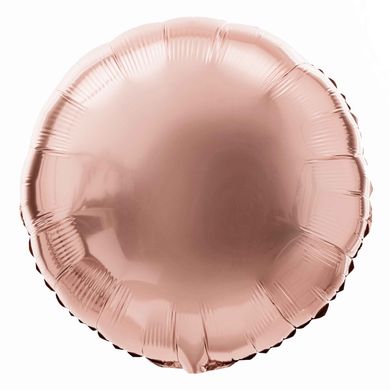 Фольгированный шар 18’ Pinan, 012 розовое золото, металлик, круг 44 см