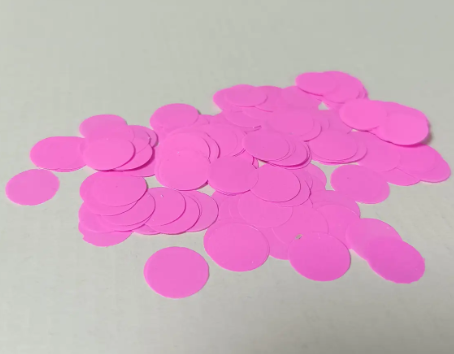 Конфеті кружечки рожевого кольору 25мм., 100 гр./уп.