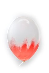 Ексклюзивна латексна кулька прозора з червоним 12"(30см) ТМ Balonevi 1шт.