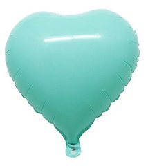 Кулька фольга КНР серце 18' (44см) макарун синій (1 шт)