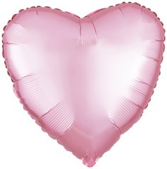 Фольгированный шар 18’ Flexmetal Сердце розовое сатин, 45 см