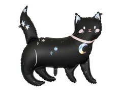 Фольгована кулька фігура "Казковий кіт" чорна PartyDeco 96х95 см.(1шт.)