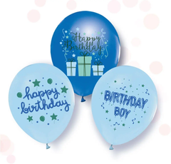 Повітряні кульки "Birthday Boy" асорті ТМ "Твоя Забава" (50шт)