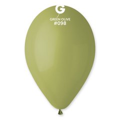 Латексна кулька Gemar оливка (098) пастель 12" (30 см.) 100шт.