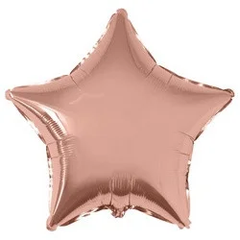 Фольгированный шар 18’ Flexmetal Звезда розовое золото металлик, 45 см