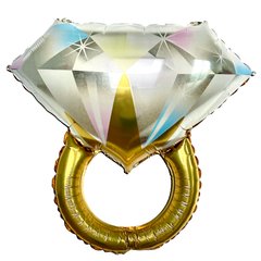 Кулька фольга ПН Pinan фігура 27' (61x68см) "Обручка з діамантом" золото, в уп (1 шт)