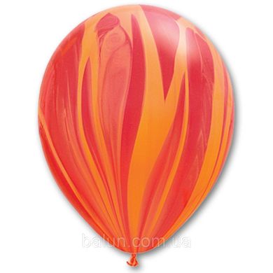 Латексна кулька Qualatex червоно-оранжева агат 11" (27,5 см) 1 шт