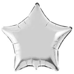 Фольгована кулька "Зірка" срібна Flexmetal 9" (22,5 см) 1 шт