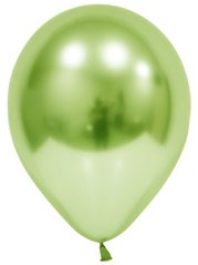 Латексна кулька Balonevi світло-зелена (H13) хром 12" (30 см.) 50шт.
