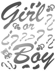 Наклейка на кульку "Girl or Boy" (29х20см.)