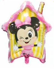 Фольгована кулька фігура Pinan "Дівчинка мишка" рожева 66*49см. в уп.(1шт)