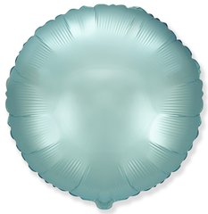 Фольгированный шар 18’ Flexmetal Круг голубой сатин, 45 см