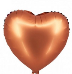 Фольгована кулька "Серце" червоне золото сатин 18"(45см) 1шт.