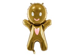 Фольгована кулька фігура "Пряник" золота Party Deco 67х97 см. (1шт.)