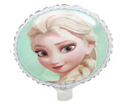 Фольгована кулька круг "Принцеса" кольорова 10"(25см) 1шт.(під повітря)