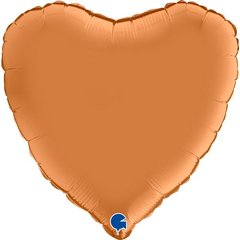 Фольгована кулька "Серце" карамельна сатин Grabo 18"(45см) 1шт.