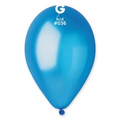 Латексна кулька Gemar синя (038) металік 12" (30 см) 100 шт