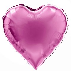Фольгированный шар 18’ Pinan, 006 розовый, металлик, сердце 44 см