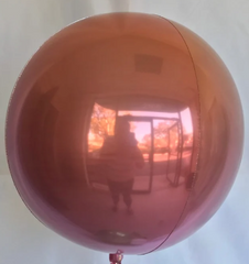 Фольгована кулька 4D сфера "Градієнт4" червоно-оранжева 22"(55см) 1шт.