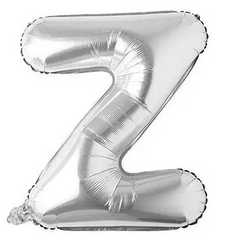 Фольгована кулька буква "Z" срібна 16" (40 см) 1 шт