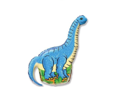 Фольгована кулька фігура Pinan "Динозаврик" блакитна 77х74 см. в уп.