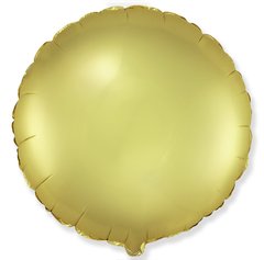 Фольгированный шар 18’ Flexmetal Круг золото сатин, 45 см