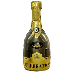 Фольгированный шар 38’ Pinan Бутылка шампанского, черный, 96 см