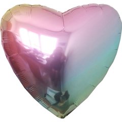 Фольгированный шар 18’ Flexmetal Сердце градиент металлик, 45 см