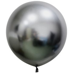 Латексна кулька-гігант Balonevi графітова (H34) хром 24" (60 см.) 1шт.