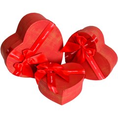 Подарункові коробки сердечка "Happy every day" червоні (3 шт.)