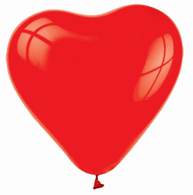 Латексна кулька Balonevi червона (S03) серце пастель 12"(30см) 100шт.
