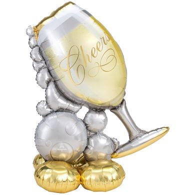Фольгована кулька фігура-гігант Pinan "Келих шампанського" золота 104х129 см.в уп.(1шт)