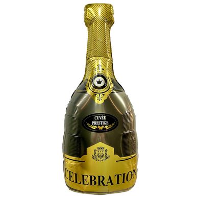 Фольгированный шар 38’ Pinan Бутылка шампанского, черный, 96 см
